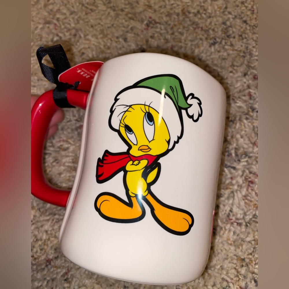 Rae Dunn brand new looney tunes tweedy bird mug seasons greetings mug